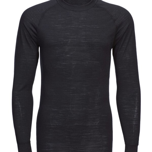 Merino wool crew neck long sleeve top Thumbnail