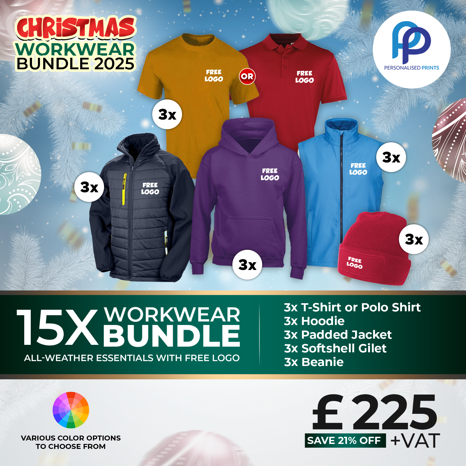 15X Christmas workwear bundle