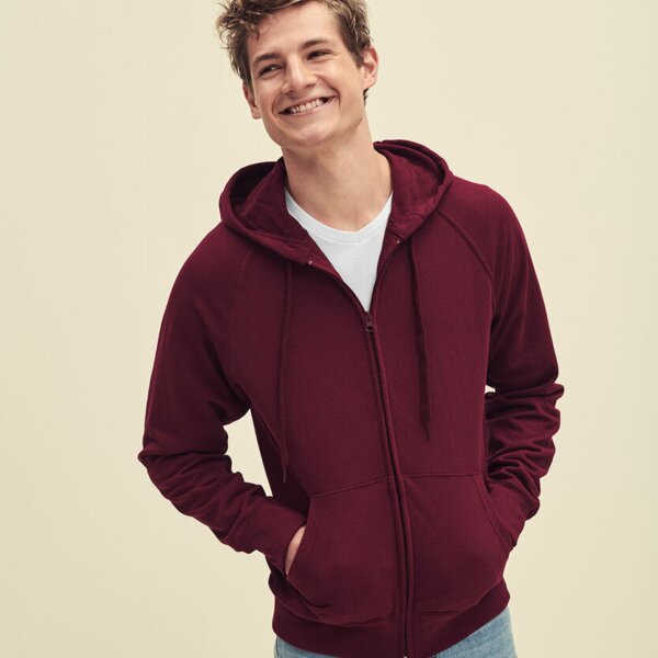 Lightweight hooded sweatshirt jacket Thumbnail