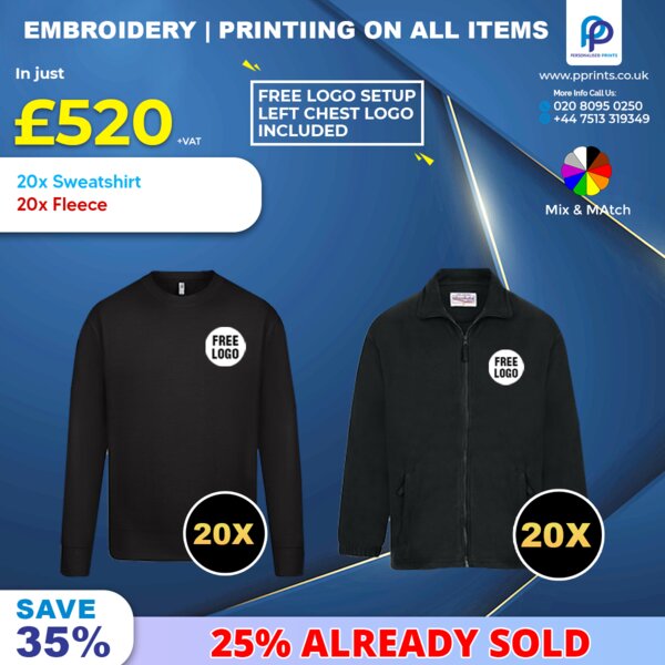 Winter Warmth Cozy Collection with Free Left Chest Logo, Embroidered & Printed Thumbnail