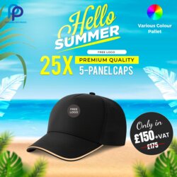 25X 5-Panel Caps Summer Bundle with Free Logo Thumbnail